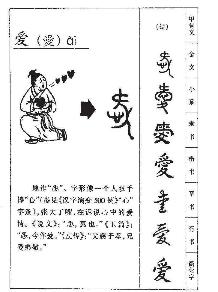 爱字字源字形