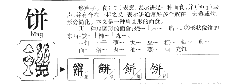 饼字字源字形