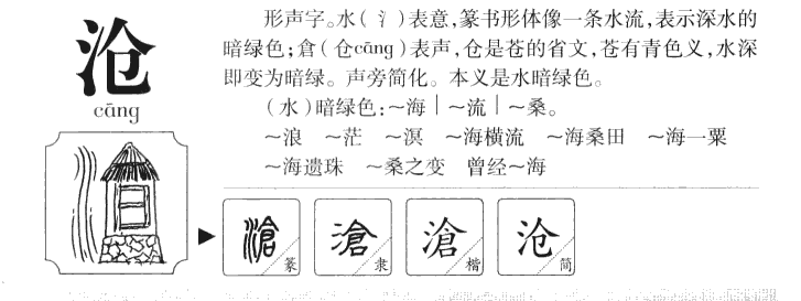 沧字字源字形