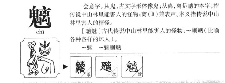 魑字字源字形