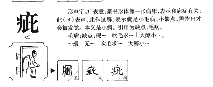 疵字字源字形