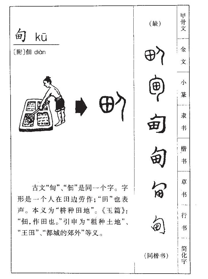 甸字字源字形
