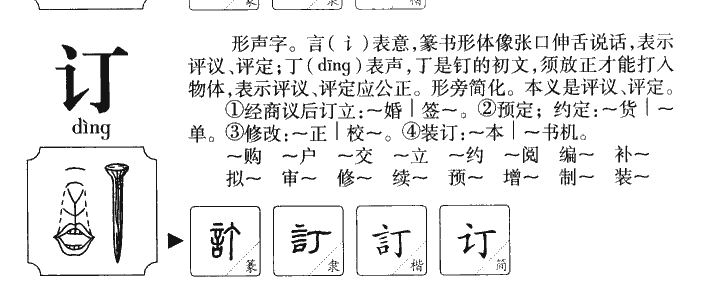 订字字源字形