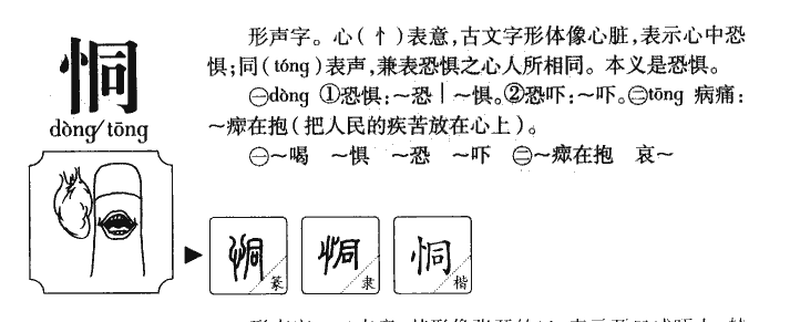 恫字字源字形