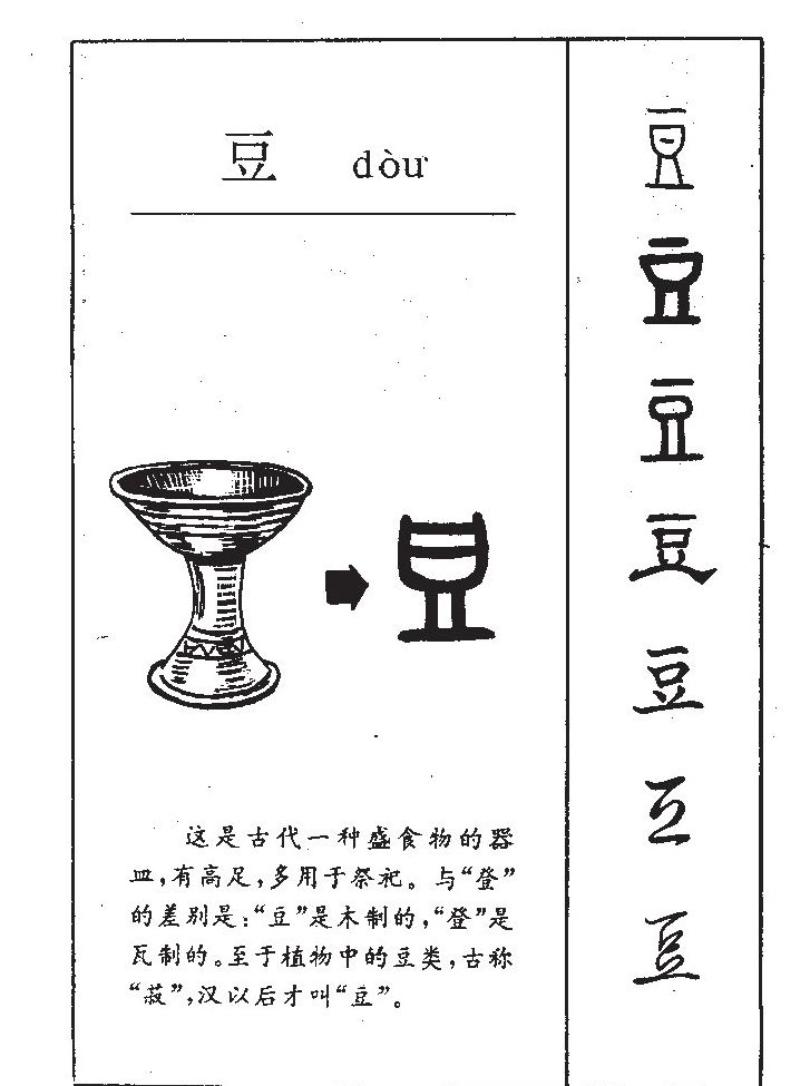 豆字字源字形