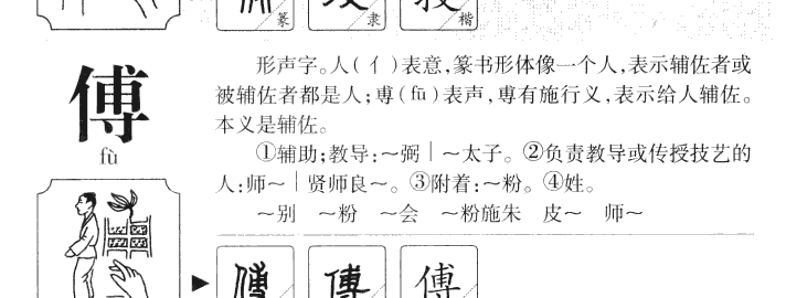 傅字字源字形