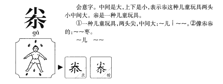 尜字字源字形