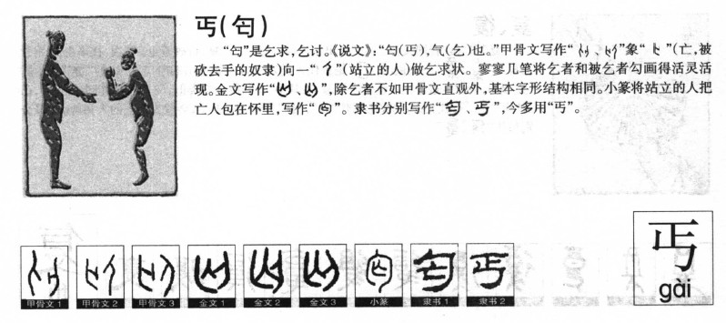 丐字字源字形