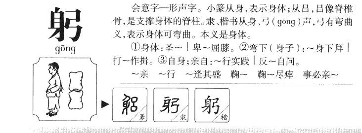 躬字字源字形