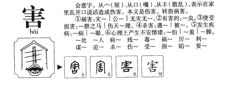害字字源字形