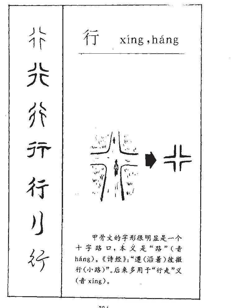 行字字源字形