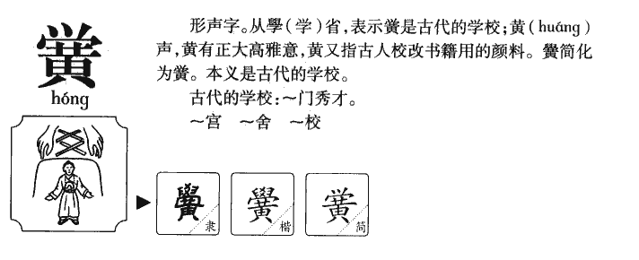 黉字字源字形