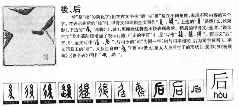 後字字源字形