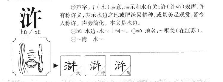 浒字字源字形