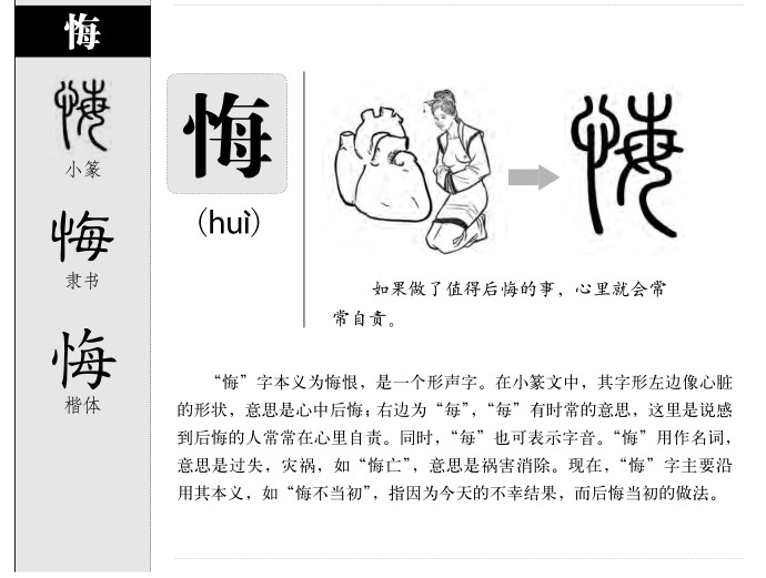 悔字字源字形