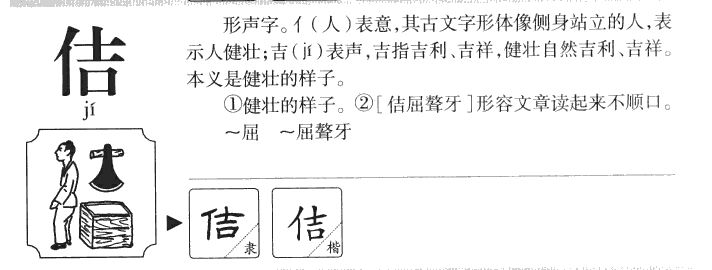 佶字字源字形