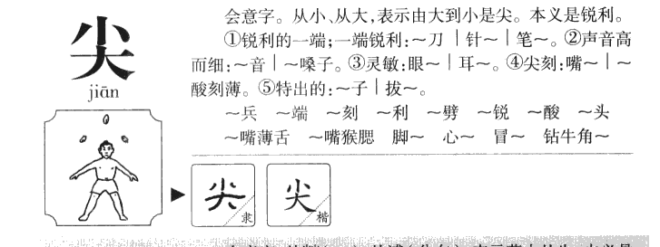 尖字字源字形