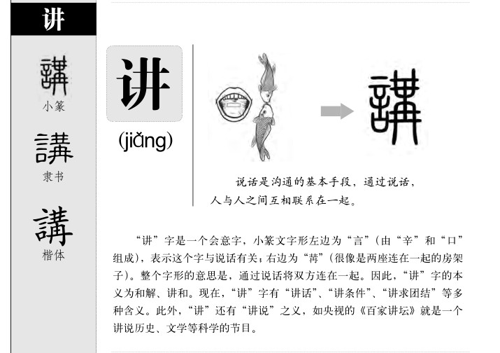 讲字字源字形