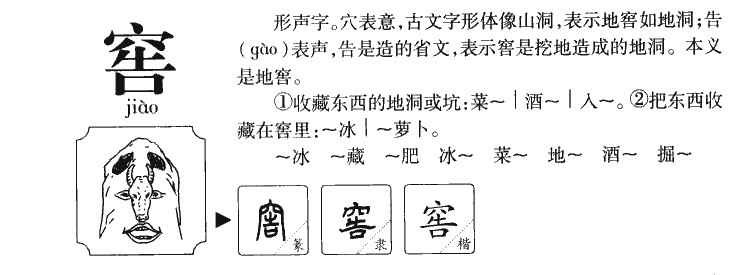 窖字字源字形
