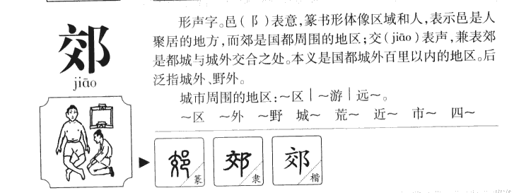 郊字字源字形