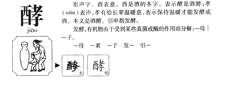 酵字字源字形