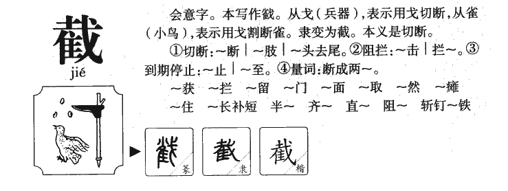 截字字源字形