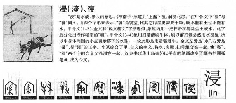 浸字字源字形