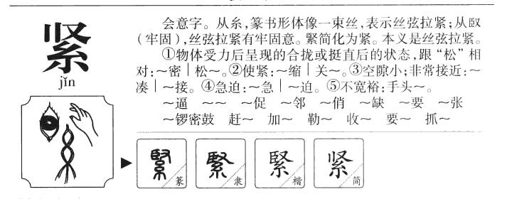 紧字字源字形