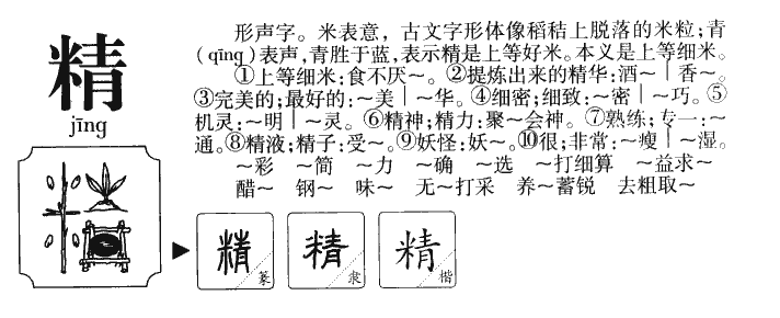 精字字源字形