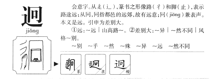迥字字源字形