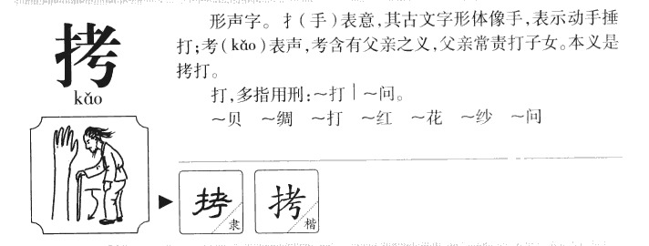 拷字字源字形