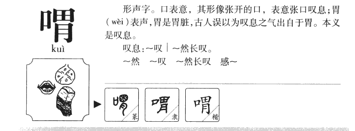 喟字字源字形