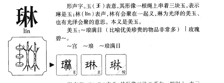 琳字字源字形