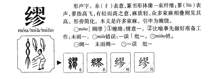 缪字字源字形