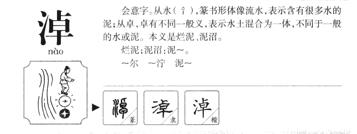 淖字字源字形