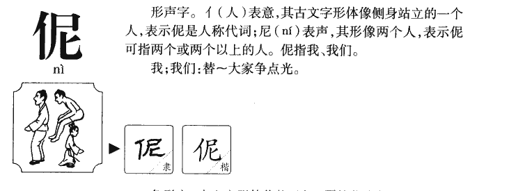 伲字字源字形