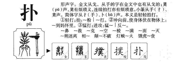 扑字字源字形