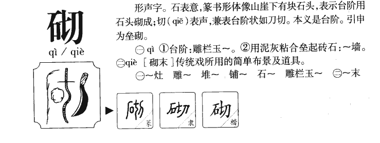 砌字字源字形
