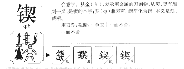 锲字字源字形