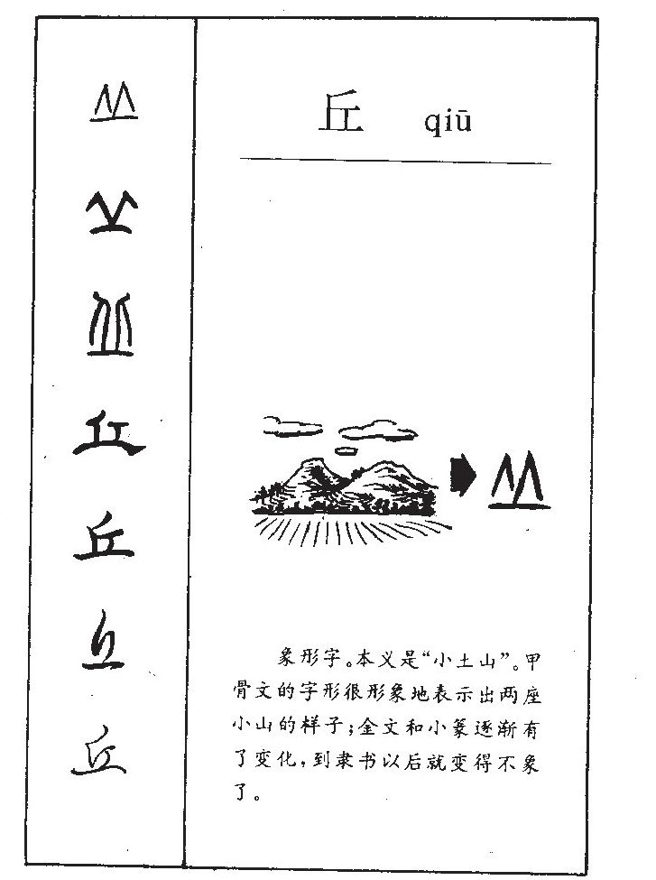 丘字字源字形