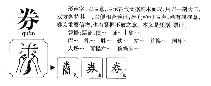 券字字源字形
