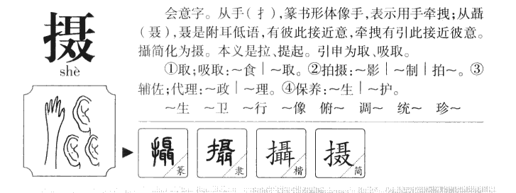 摄字字源字形