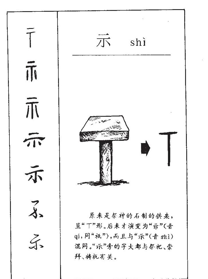 示字字源字形