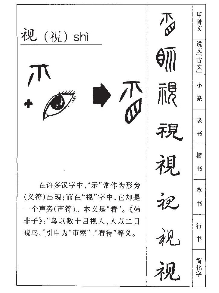 视字字源字形
