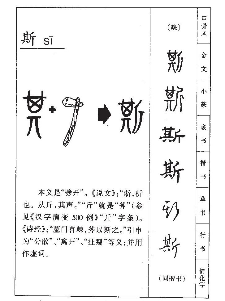 斯字字源字形