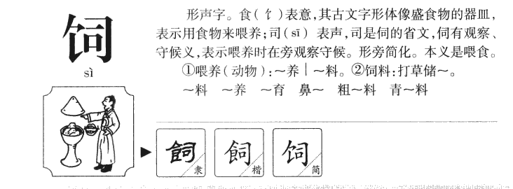 饲字字源字形