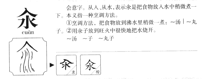 氽字字源字形