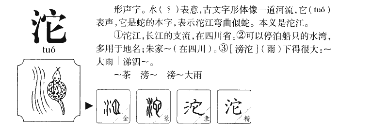 沱字字源字形