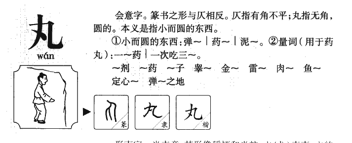 丸字字源字形