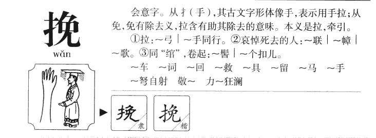 挽字字源字形